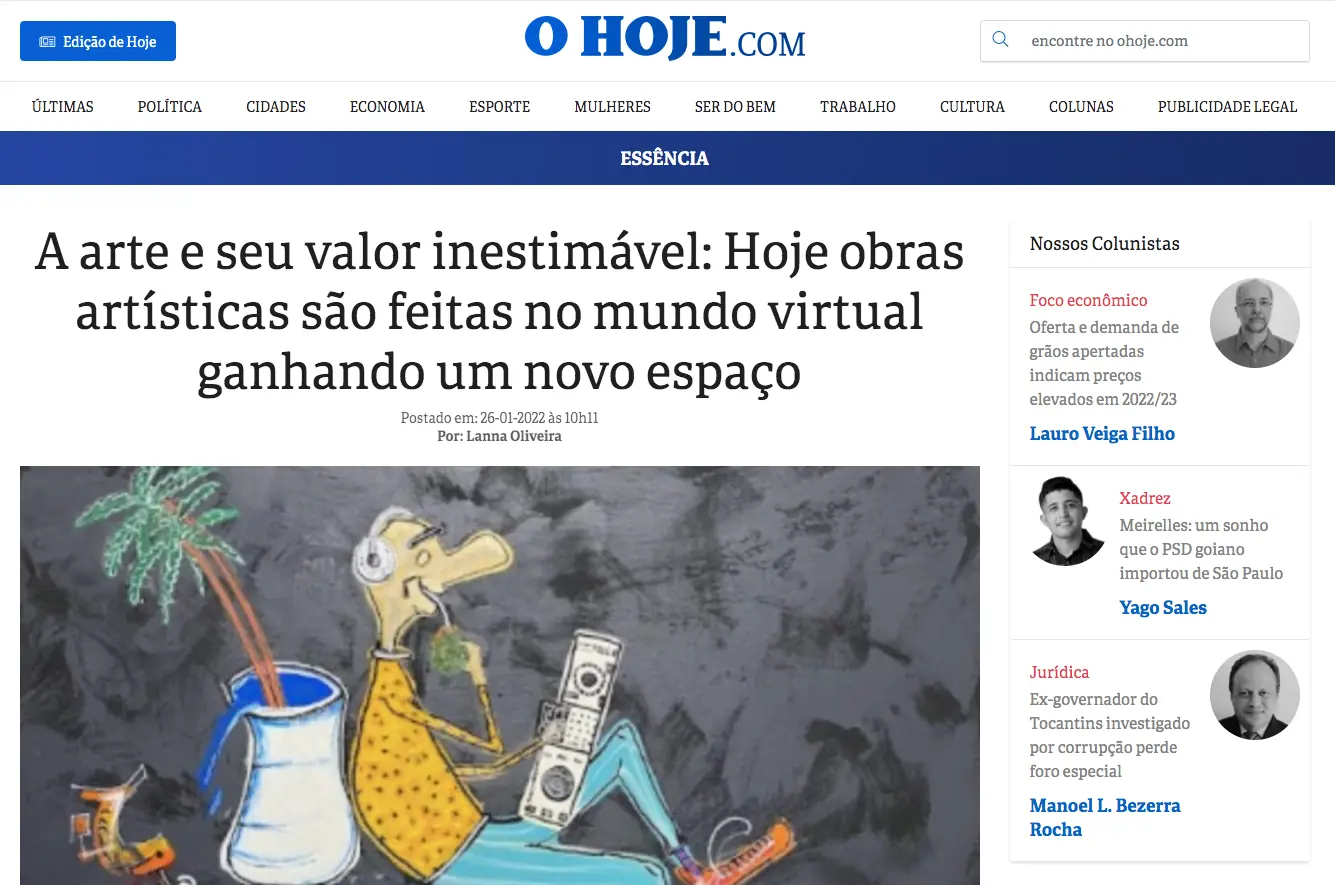 A arte e seu valor inestimável: Hoje obras artísticas são feitas no mundo virtual ganhando um novo espaço